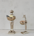 Cast Aluminum Giraffe Holding Bowl Gold Finish