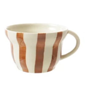 Striped Mug Brown