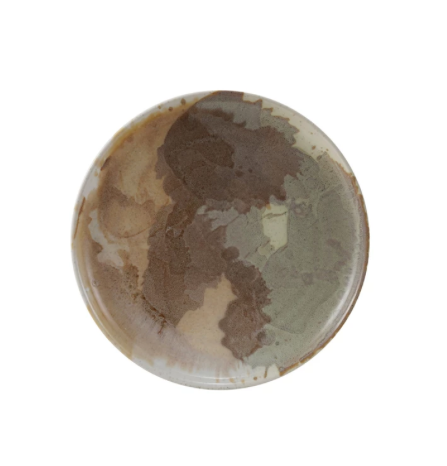 Stoneware Plate Reactive Glaze