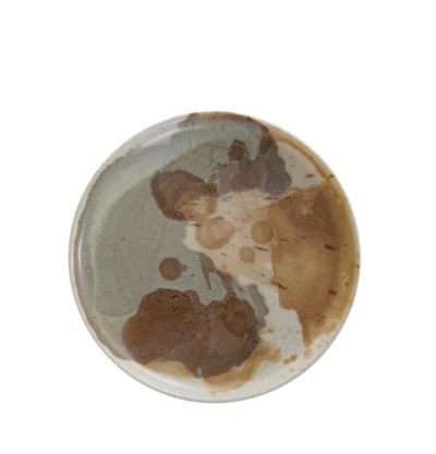 Stoneware Plate Reactive Glaze