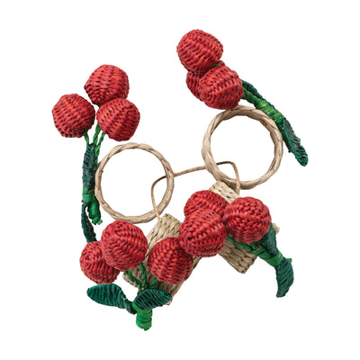 Cherry Napkin Ring Set 4