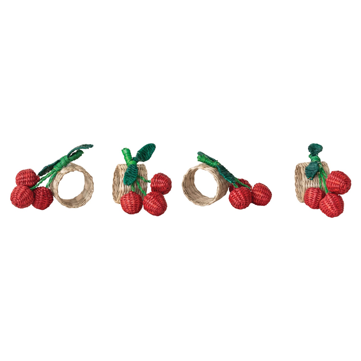 Cherry Napkin Ring Set 4