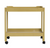 Acacia Wood Lacquered 2Tier Bar Cart on Casters Yellow