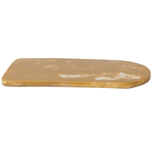 Marbled Resin Cheese Serving Board w Handle Caramel