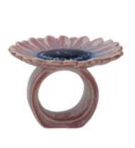Flower Shaped Napkin Ring Pink