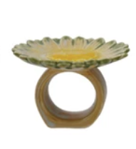 Flower Shaped Napkin Ring Yellow