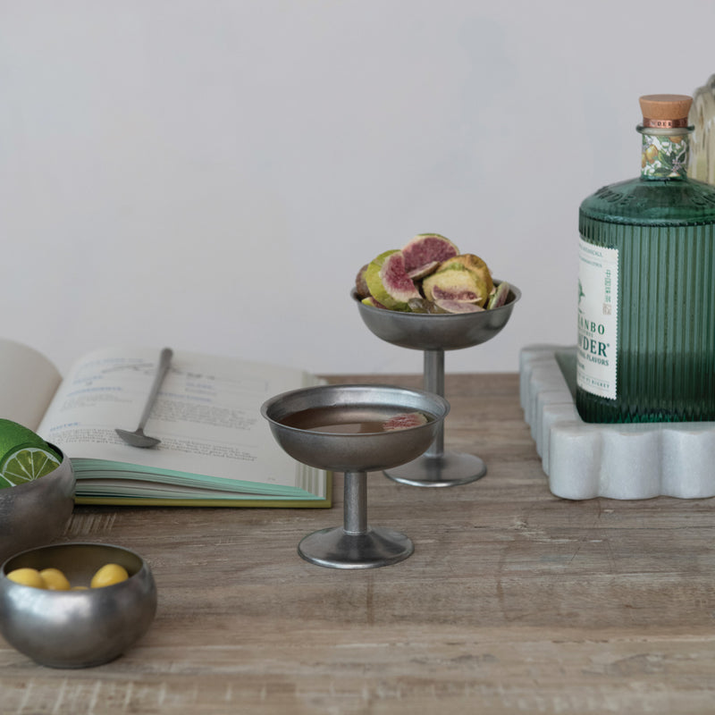 Stainless Steel Footed Coupe Glass