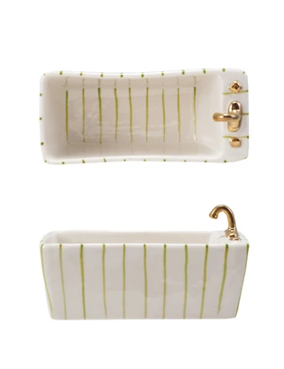 Bathtub Shaped Dish Green