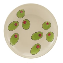 Plate w Wax Relief Olive