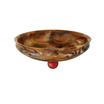 Marbled Resin Bowl w Orange