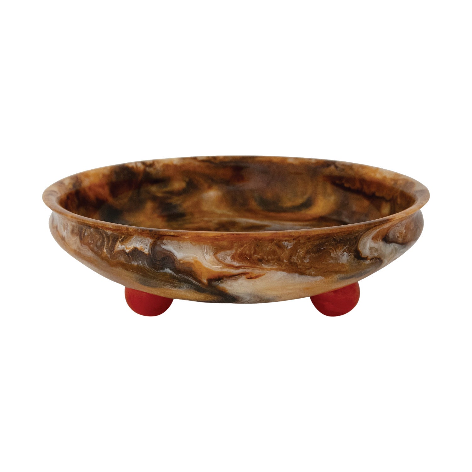 Marbled Resin Bowl w Orange