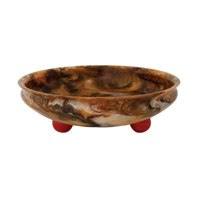 Marbled Resin Bowl w Orange