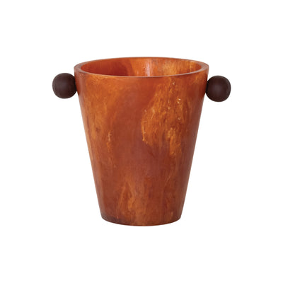 Marbled Resin Bottle Cooler with Ball Handle