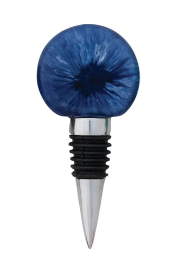 Aluminum Marbled Resin Bottle Stopper