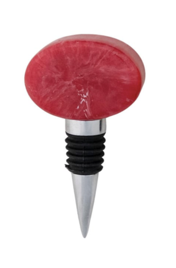 Aluminum Marbled Resin Bottle Stopper