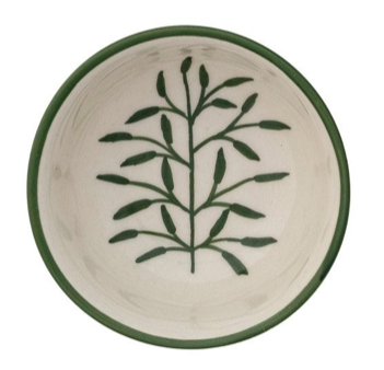 Bowl w Pattern Botanical Inside