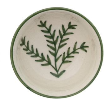 Bowl w Pattern Botanical Inside