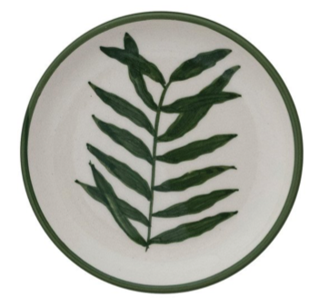 Plate w Pattern Botanical Inside