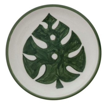 Plate w Pattern Botanical Inside
