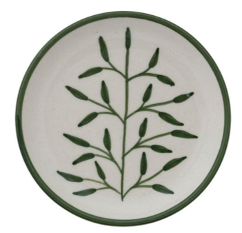 Plate w Pattern Botanical Inside