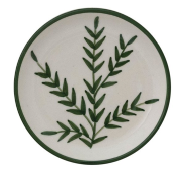 Plate w Pattern Botanical Inside