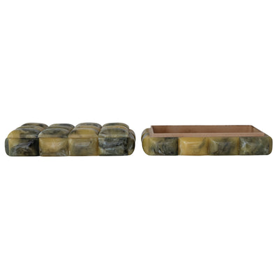 Marbled Resin Box Green