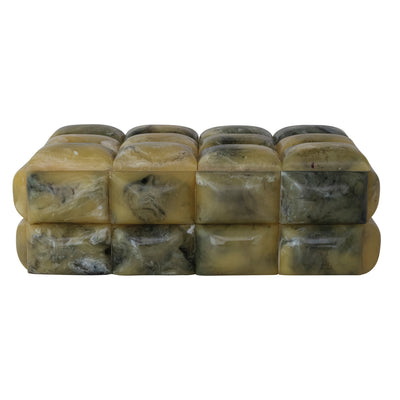 Marbled Resin Box Green