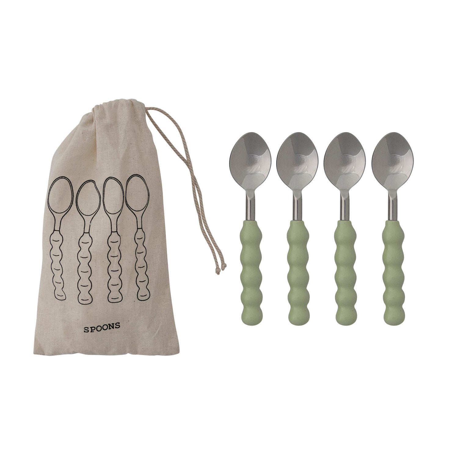 Spoons w Enameled Ball Handles
