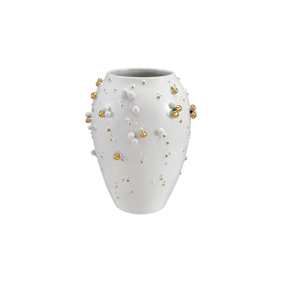 Vase with 3D Gold Electroplated Balls White