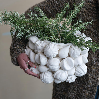 Planter w 3D Fruit Matte White