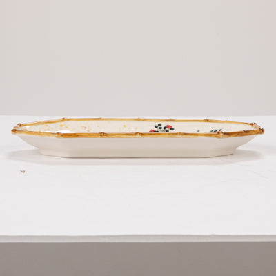Plate w House Tree Bamboo