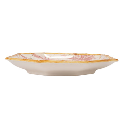 Octagon Shaped Platter wPalm Trees Animals Bamboo