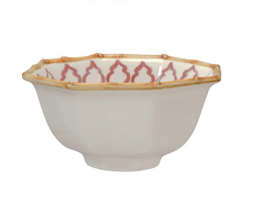 Octagon Shaped Bowl w Pattern Bamboo