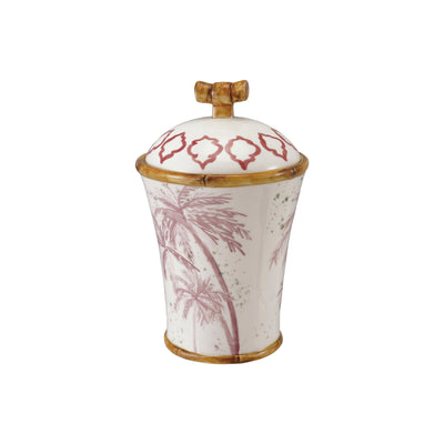 Teapot w Pattern Canister w Palm Trees Bamboo