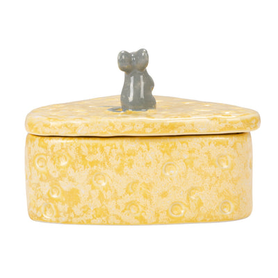 Cheese Shaped Container w Lid 8 Appetizer Forks Set