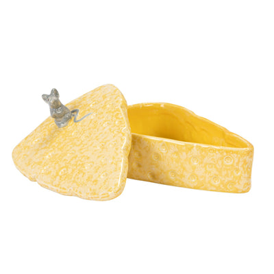 Cheese Shaped Container w Lid 8 Appetizer Forks Set