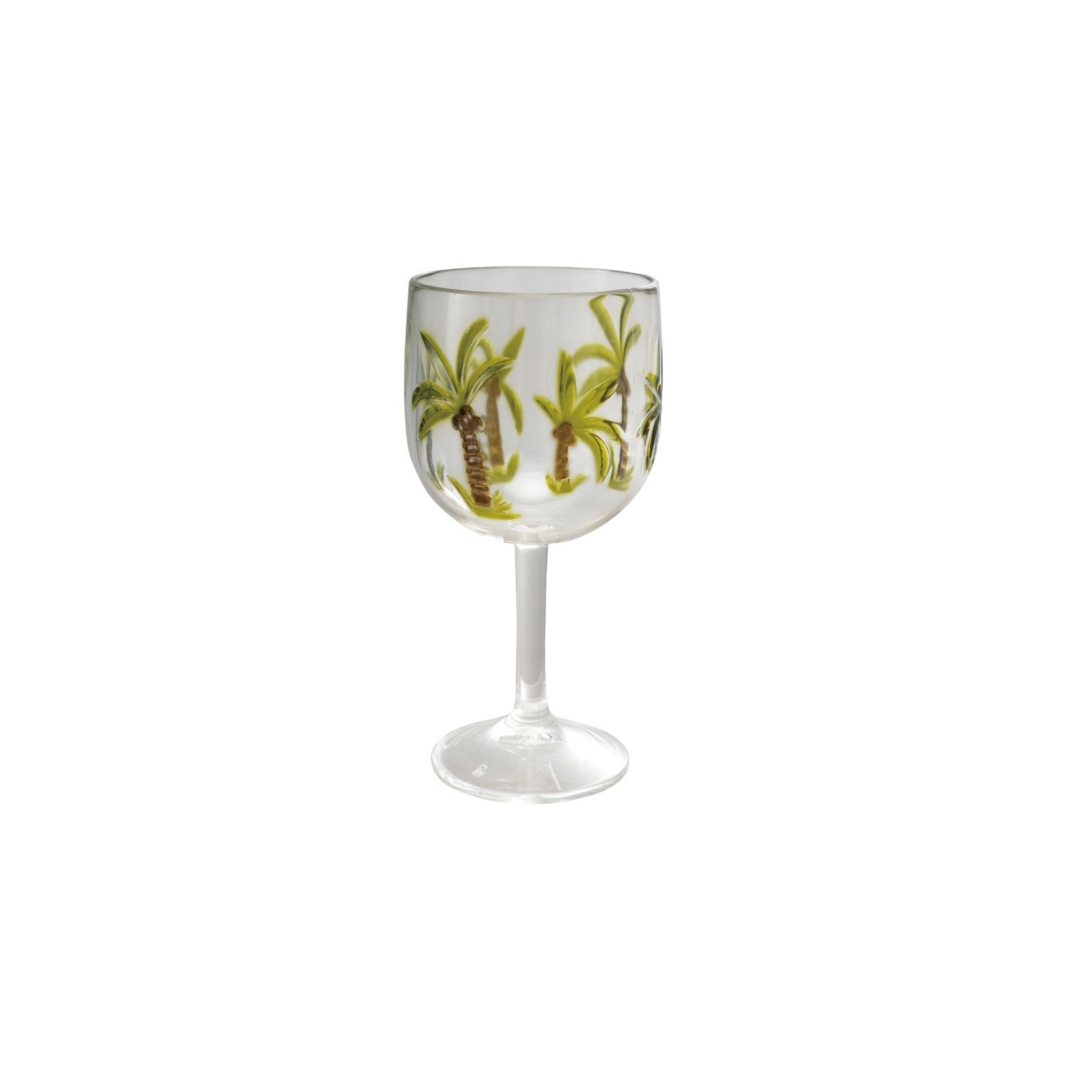 Wine Glass with Palm Trees
