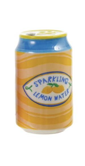 Soda Can Shaped Vase with Decal