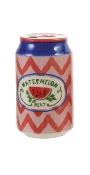 Soda Can Shaped Vase with Decal
