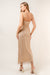 Crystal Mesh Maxi Dress Nude