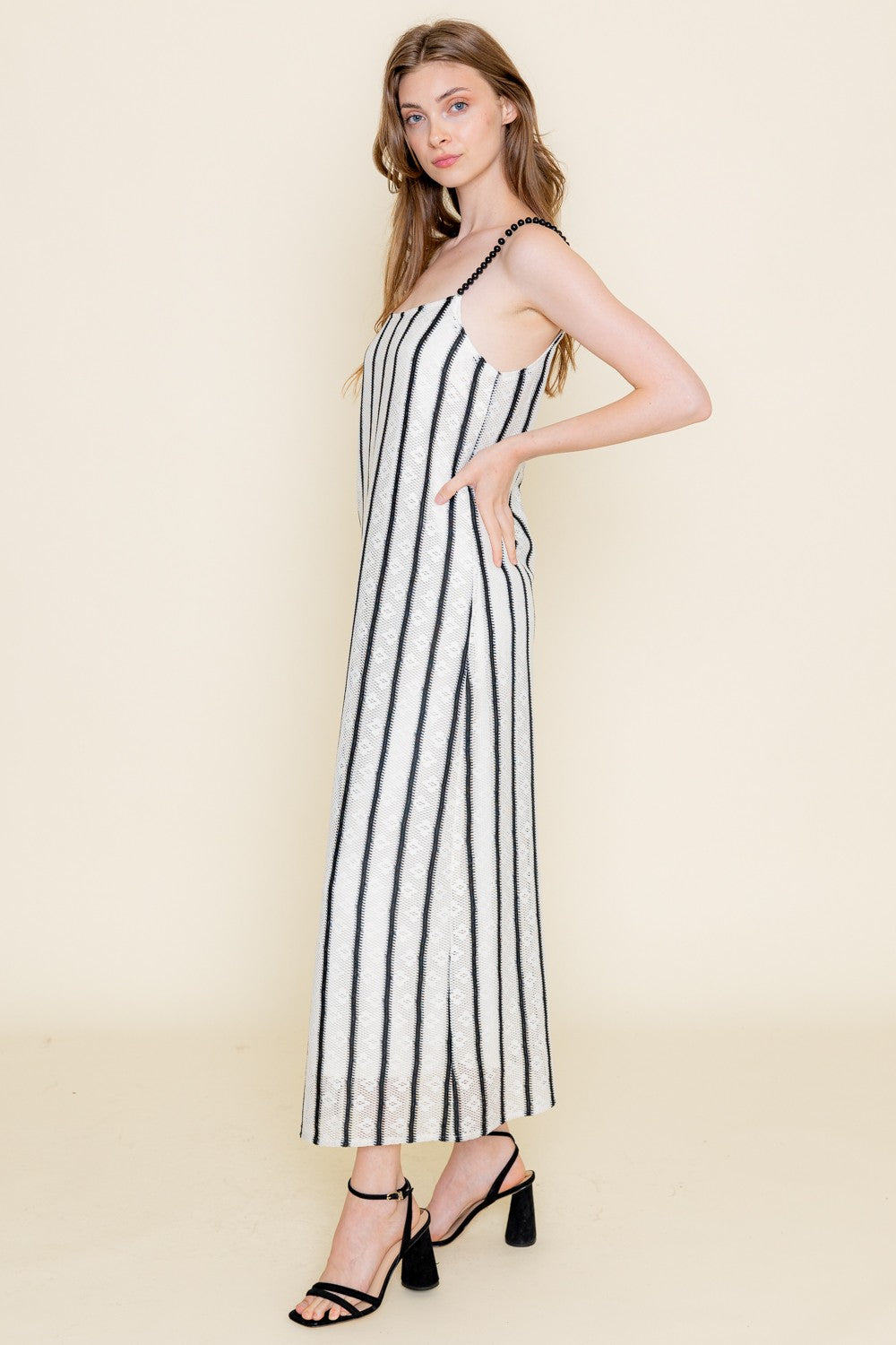 Drea Maxi Dress Ivory Black