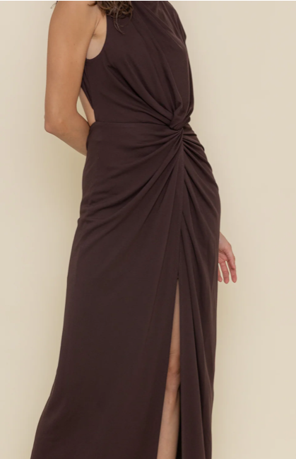 Cupro Dress Brown