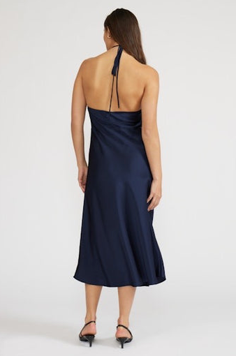 Peggy Halter Dress Navy