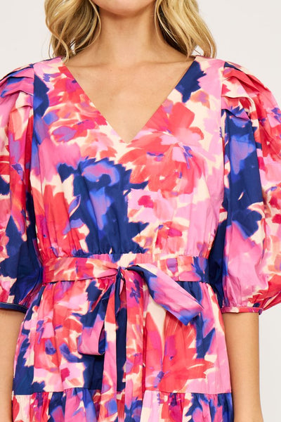 Raeann Mini Dress Multi Pink