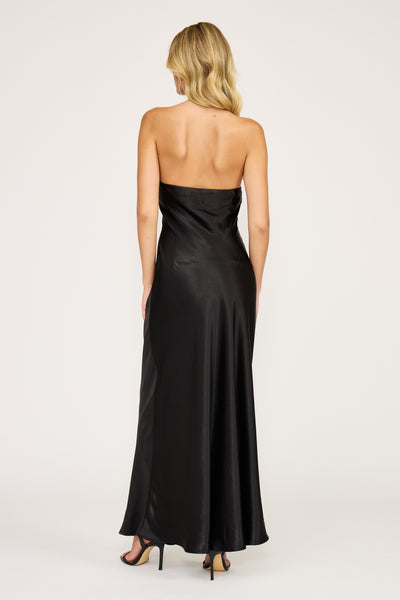 Bonnie Halter Dress Black
