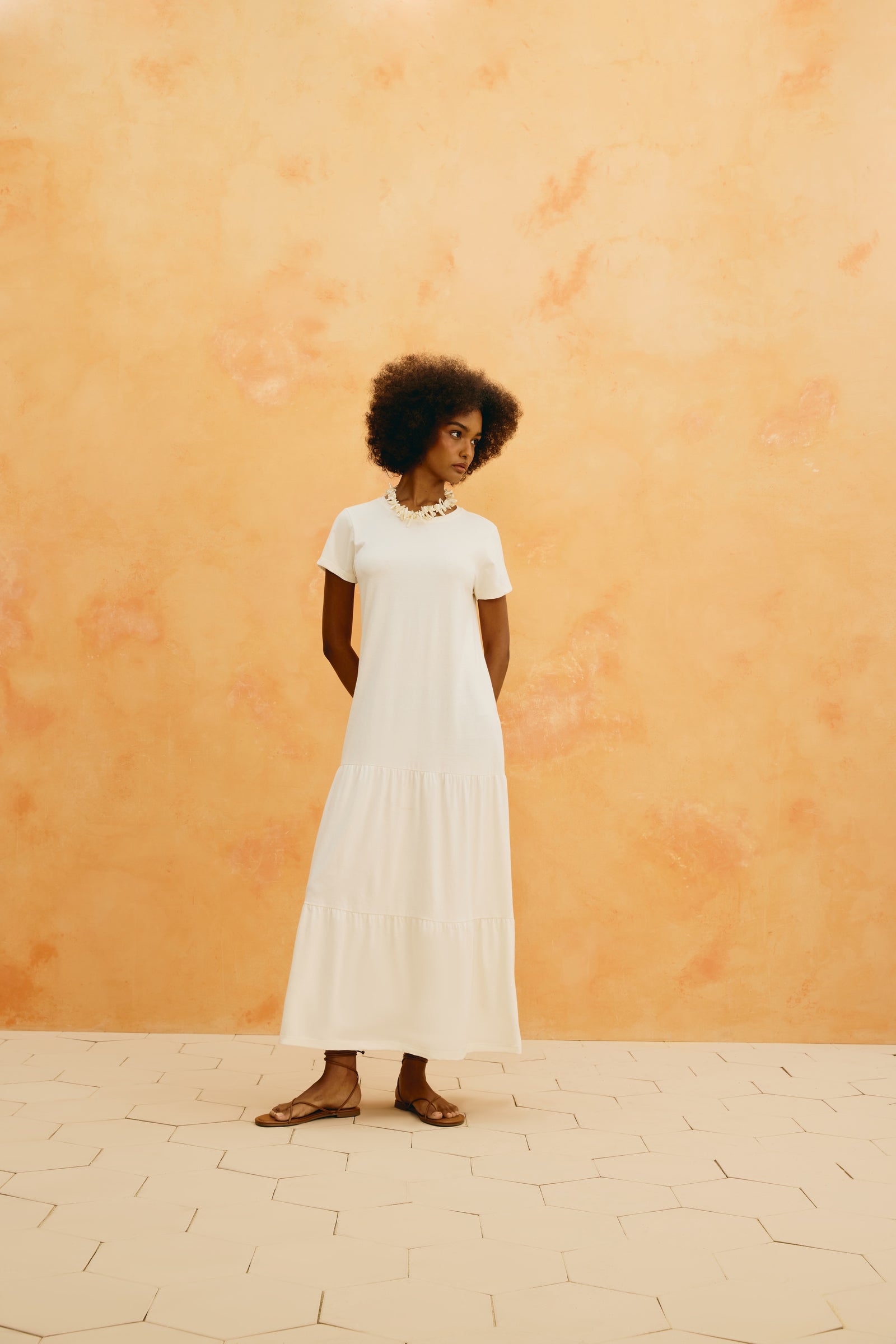 Dagne Dress Off White