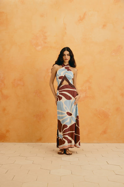Dari Dress Sky Blue Multi