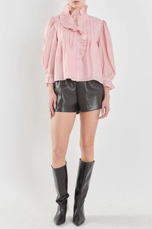 Ruffle Detailed Blouse Pink
