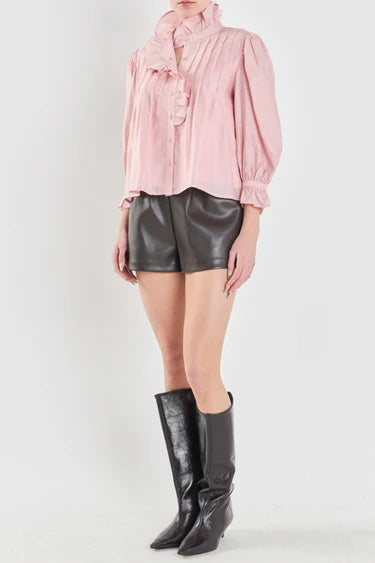 Ruffle Detailed Blouse Pink