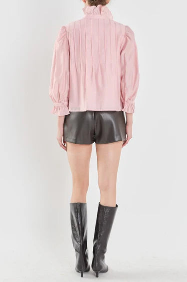 Ruffle Detailed Blouse Pink